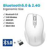 UGREEN Wireless Mouse Bluetooth 5.0 Ergonomic 4000 DPI 6 Mute Buttons For MacBook Tablet Laptop PC 2.4G Mice Mouse