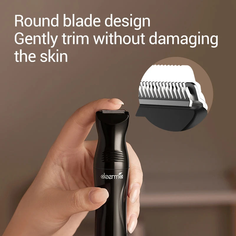 Deerma DEM-TM01W TM05W Double-Blade EyebrowTrimmer Washable Overall Wet and Dry Dual Use for Free shaving