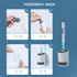 Toilet Brush Refillable Handle Silicone Toilet Brush With Soap Dispenser Punch-Free Wall Mount Toilet Brush With Liquid Long
