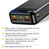 Power Bank 20000mAh Portable Charger External Battery QC PD 3.0 Fast Charging Powerbank 20000 mAh For iPhone 13 Xiaomi Samsung