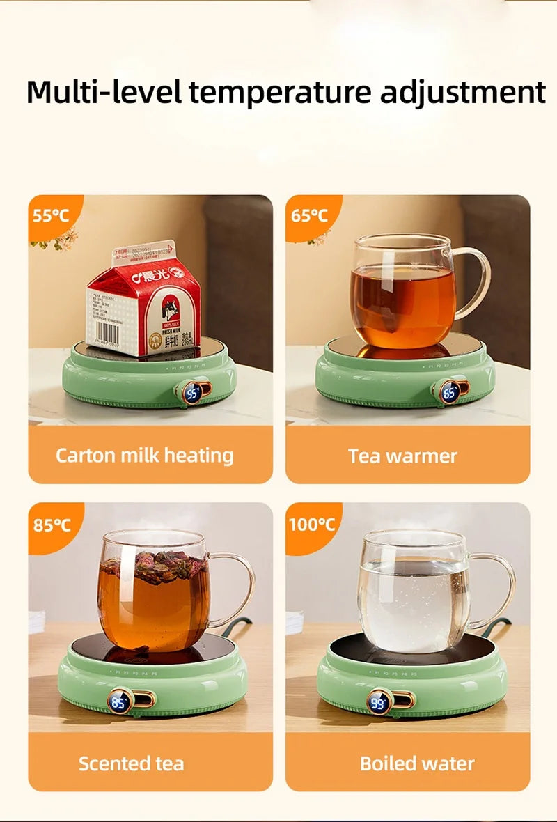 100°C Cup Heater Mug Warmer Hot Tea Makers Electric Hot Plate Warmer Coaster Portable 15 Gear Heating Pad For Coffee Milk Tea