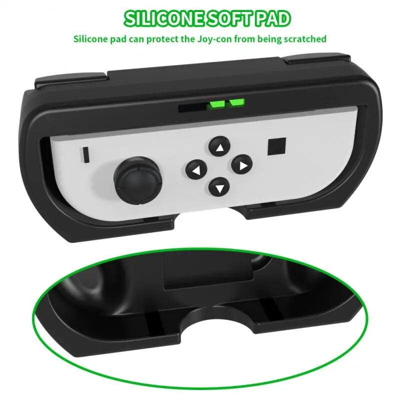 Game Handles Steering Wheel Abs Waterproof Detachable Two-in-one Left And Right Handles For Switch Oled Game Grip Steering Wheel