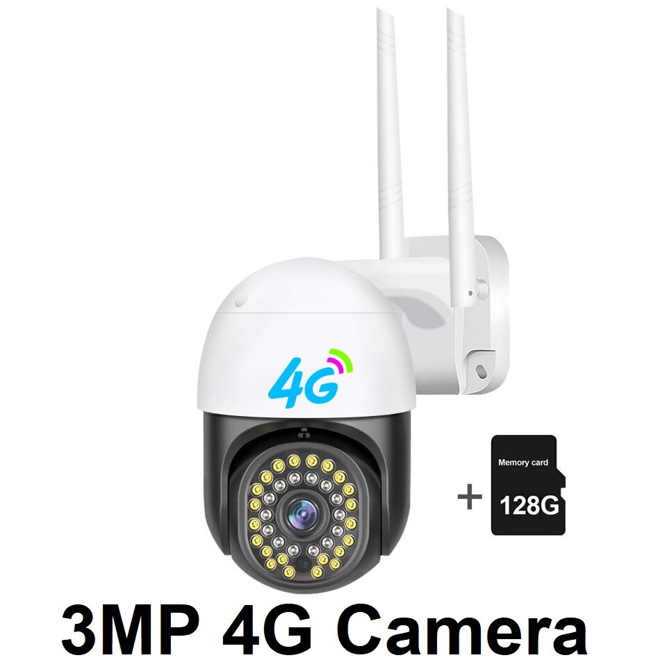 4X Zoom 3MP Wireless 4G SIM Card Video Surveillance Camera Motion Detection Auto Tracking indoor Home Security Camera 4G V380Pro