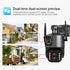 4K 8MP WiFi Camera Outdoor 10x Optical Zoom PTZ Waterproof Three Lens Dual Screen AutoTracking Security CCTV Surveillance Camera