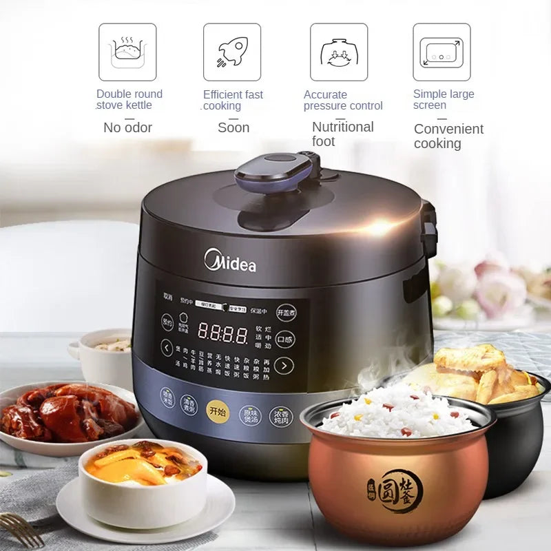 Smart Electric Pressure Cooker Rice Pot 5L Official Double Gallbladder Reservation Multicooker 압력밥솥 Olla De Presion  طنجرة الضغط