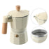 Moka Pot Stovetop Espresso Maker 3/6 Cup Coffee Maker With Solid Wood Handle Classic Italian Style Manual Coffee Machine Makers