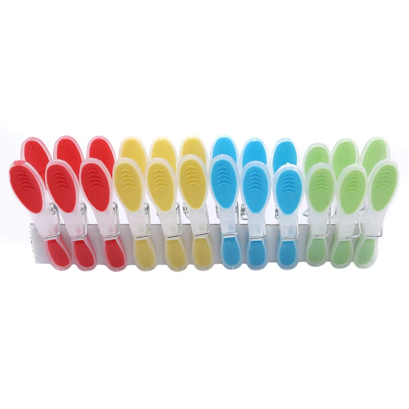 12 Pcs/Pack Soft Laundry Folder Small Drying Clip Plastic Clothespin Windproof Underwear Socks Drying Rack Clothes Peg