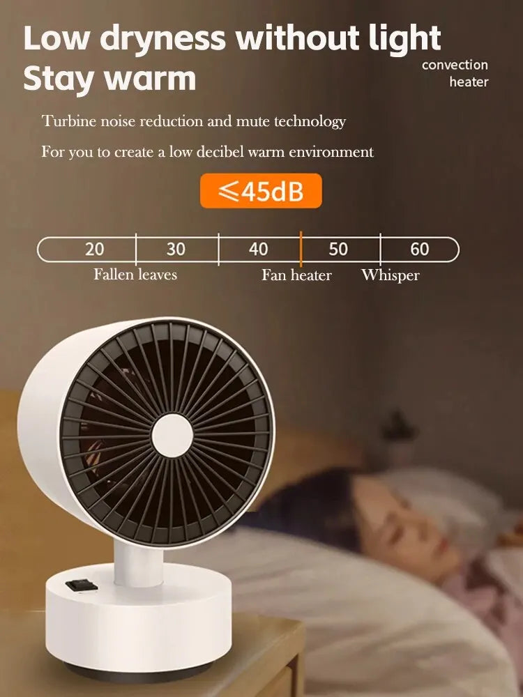 Desktop Electric Shaking Head Heater Fast Heating Constant Temp Wide-angle Warm Supply Low Noise Mini Home Office Warmer
