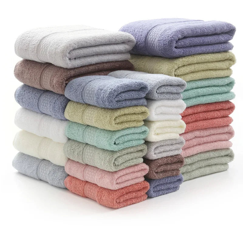 6PCS / 3PCS Cotton Towel Set Luxury Lace Embroidered Bath Towel Face Towel Hand Towel Washcloths Quick Dry Terry Towels 17Colors