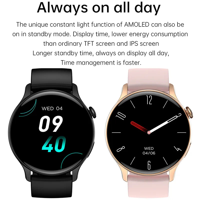 For Xiaomi New Smartwatch 1.43 Inch Full Screen Bluetooth Call Heart Rate Sleep Monitor Sports Models Smart Watch For Men Women