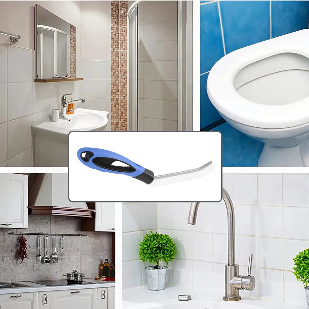 Durable Grout Cleaner BrushTile Joints Scrubber Household Stiff Bristles Small Tile Grout Cleaning Brush for Shower Floor Lines