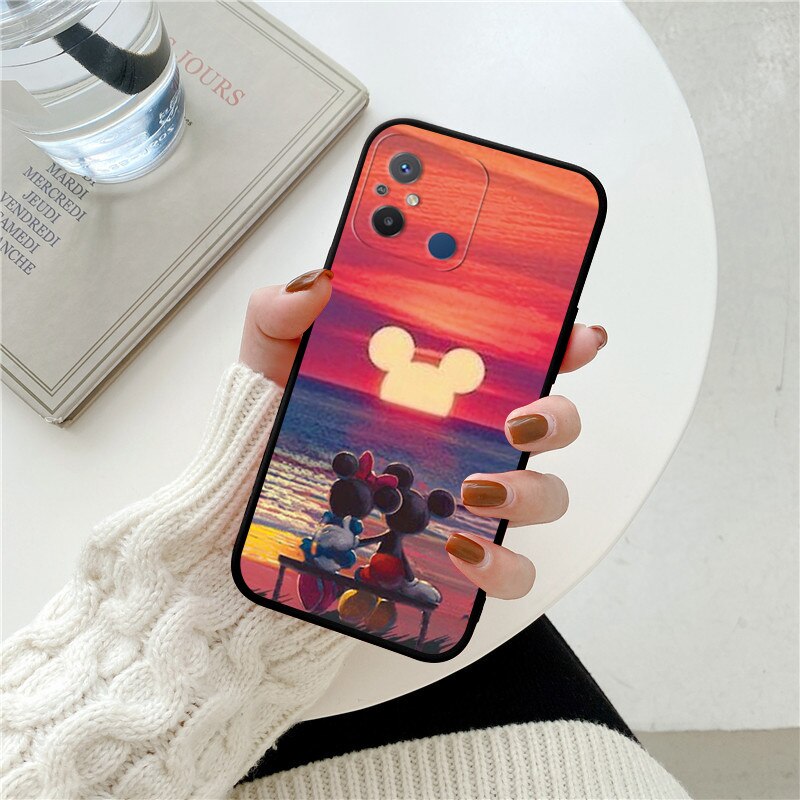 For Redmi 12 C Redmi12C 6.71'' Case Lovely Disney Mickey Mouse Minne Silicone Cover For Xiaomi Redmi 12C Matte Soft Funda Bumper