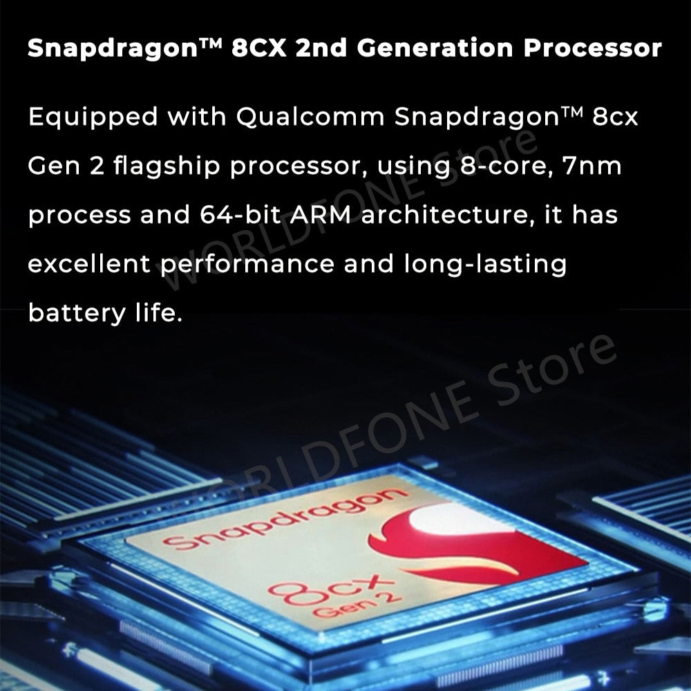 Xiaomi Book 12.4 Laptop Snapdragon 8CX Gen 2 Notebook 2 In 1  Qualcomm Adreno 680 8G+256G SSD 2.5K Touch Screen Tablet+Keyboard