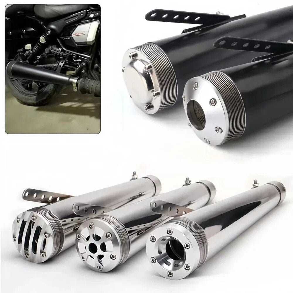 l38mm 40mm 43mm 45mm Vintage Cafe Racing Motorcycle exhaust silencer tube modified tail exhaust system for CG125 GN125