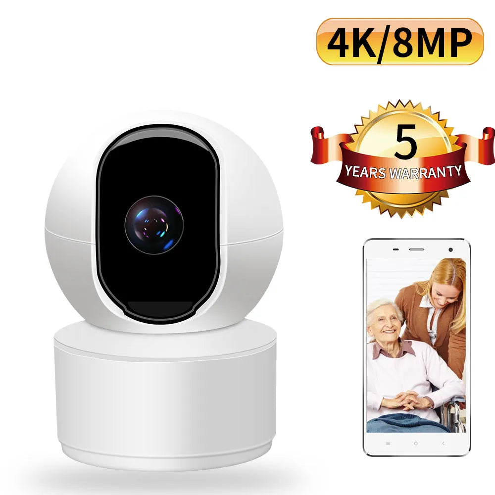 N_eye Indoor camera 8mp 4k HD Smart Home Camera Night Vision 360 Degree Panoramic camera pan-tilt Baby Monitor IP camera WIFI