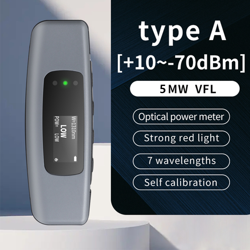 FTTH New 2 in Mini Rechargeable Optical Power Meter -70~+10dBm/-50~+26dBm Visual Fault Locator 2/5/10/20/30/50mw Built In