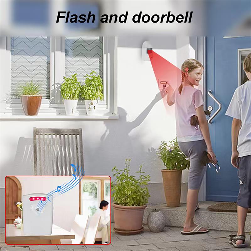 Home Wireless Security Alarm System Infrared Motion Controller Alarm With Doorbell Function PIR Motion Sensor Alarm And Doorbell