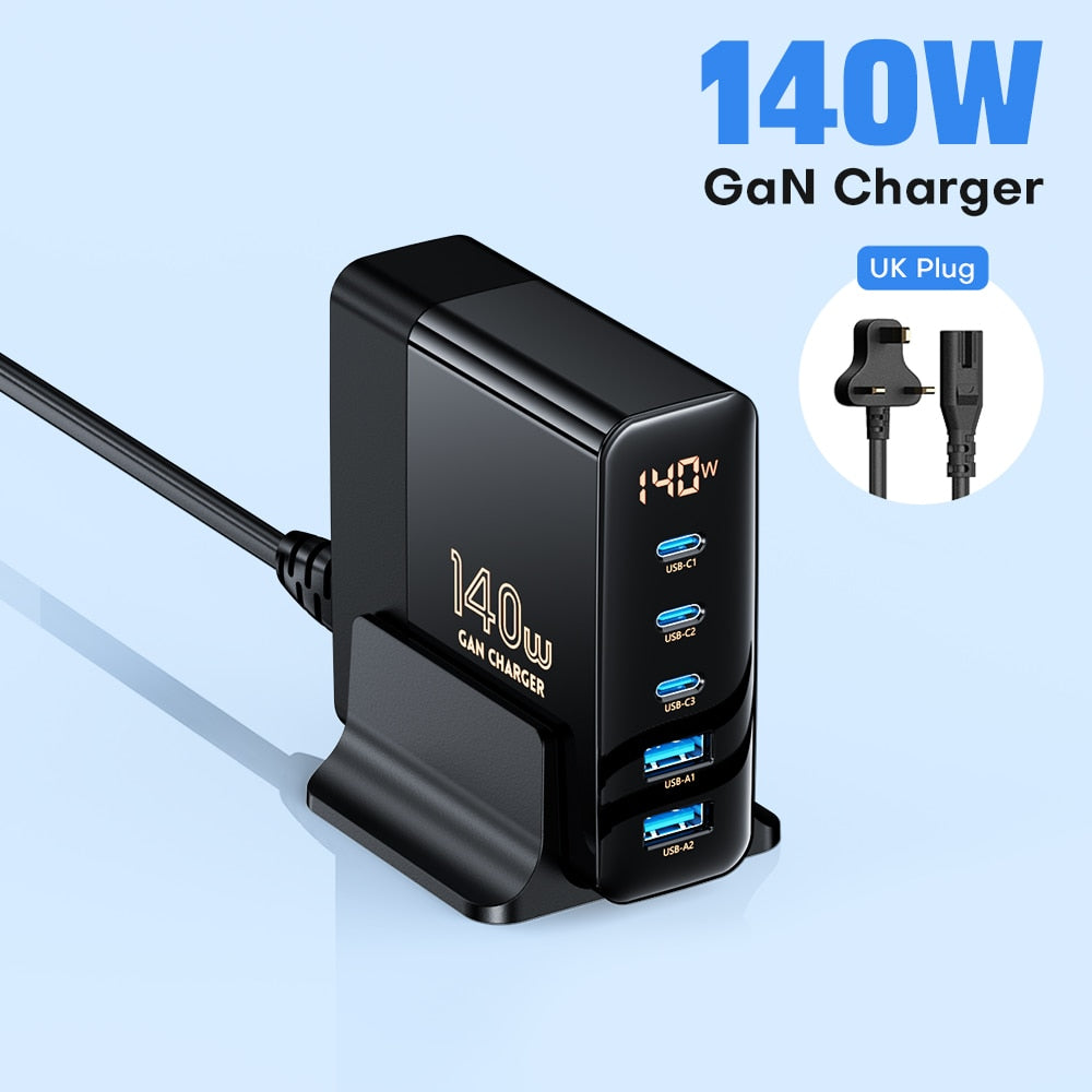 140W GaN Charger PPS Fast Charger for Samsung S22 S21 USB Type C Charger PD Quick Charger for IPhone 14 13 Pro Max Xiaomi Laptop