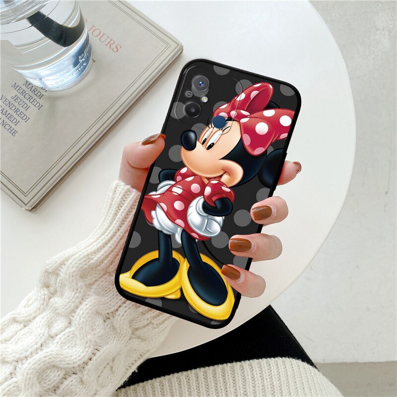 For Redmi 12 C Redmi12C 6.71'' Case Lovely Disney Mickey Mouse Minne Silicone Cover For Xiaomi Redmi 12C Matte Soft Funda Bumper