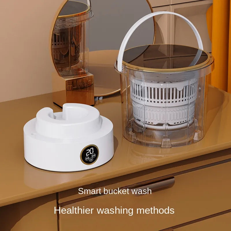 6L Mini Washing Machine with Dryer Bucket for Clothes Socks Underwear Cleaning Washer Portable Small Home Washing Machine