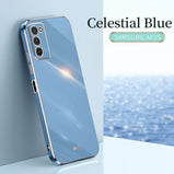 Fashion Square Frame Plating Silicone Phone Case on for Samsung Galaxy A03S Coque Ultra-thin Soft Back Cover