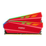 PUSKILL Memoria RGB RAM DDR4 8GBx2 16GBx2 3200MHz 3600MHz CL16 1.35V XPM2.0 Heat Sink UDIMM Dual Channel Desktop Memory
