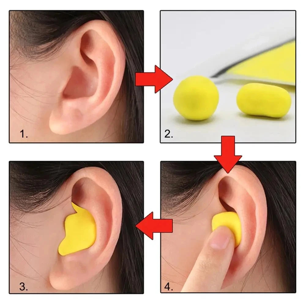 Noise Protection Plugs Shapeable Ear Plugs for Sleep Noise Reduction PU Sealing Excellent Adult Ear Plugs Sleep Noise Reduction