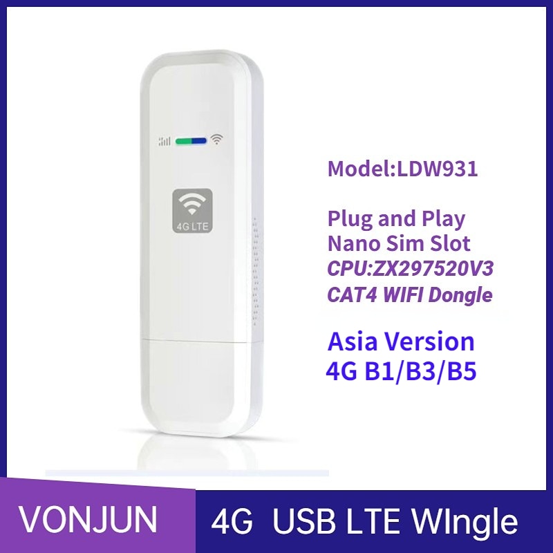 LDW931 4G Router Nano SIM Card  LTE USB Modem Hotspot WIFI Dongle