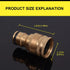 2 Pcs Hose Adapter Brass Universal Water Tap Connector Tap Quick Connector Thread Tap Coupling for Garden Tubing Car Washer Pipe