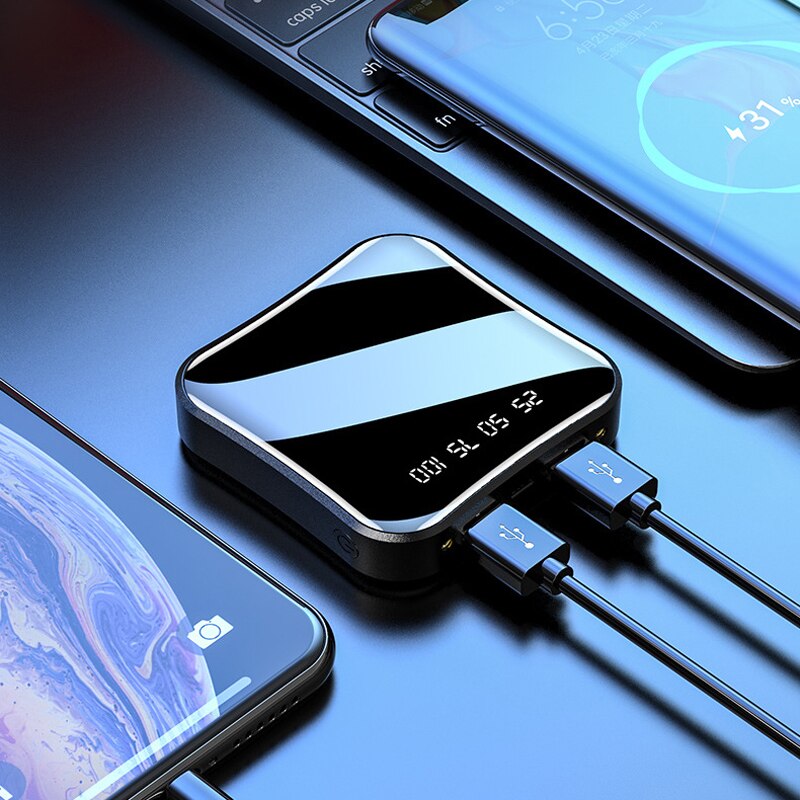 80000mAh Mini Power Bank Large Capacity One-way Fast Charger Convenient Pocket External Battery Suitable for Xiaomi Samsung