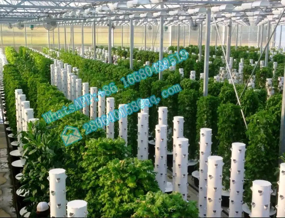 Vertical hydroponic growing tower Automatic irrigation   systems