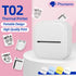 Phomemo T02 Pocket Printer Portable Thermal Printer Inkless Stickers Maker Mini Wireless Printer for Home School Office