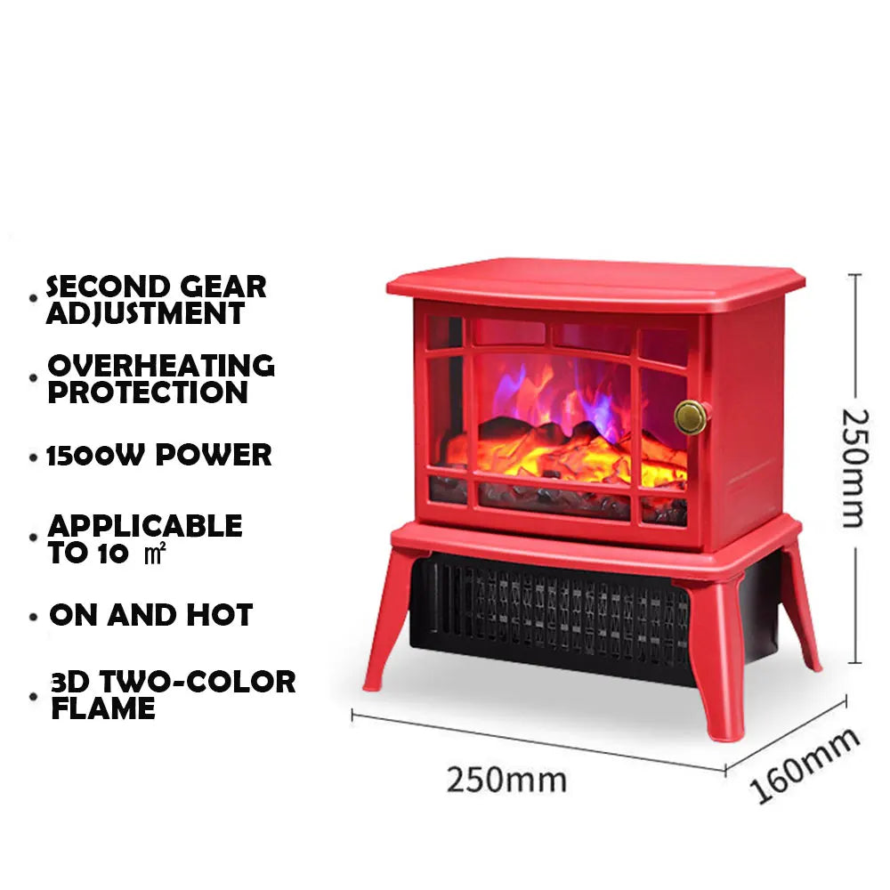 Heating Furnace Indoor Smokeless Electric Fireplace Household Electric Heating New 3d Flame Mountain Multi File Bedroom Adjustab