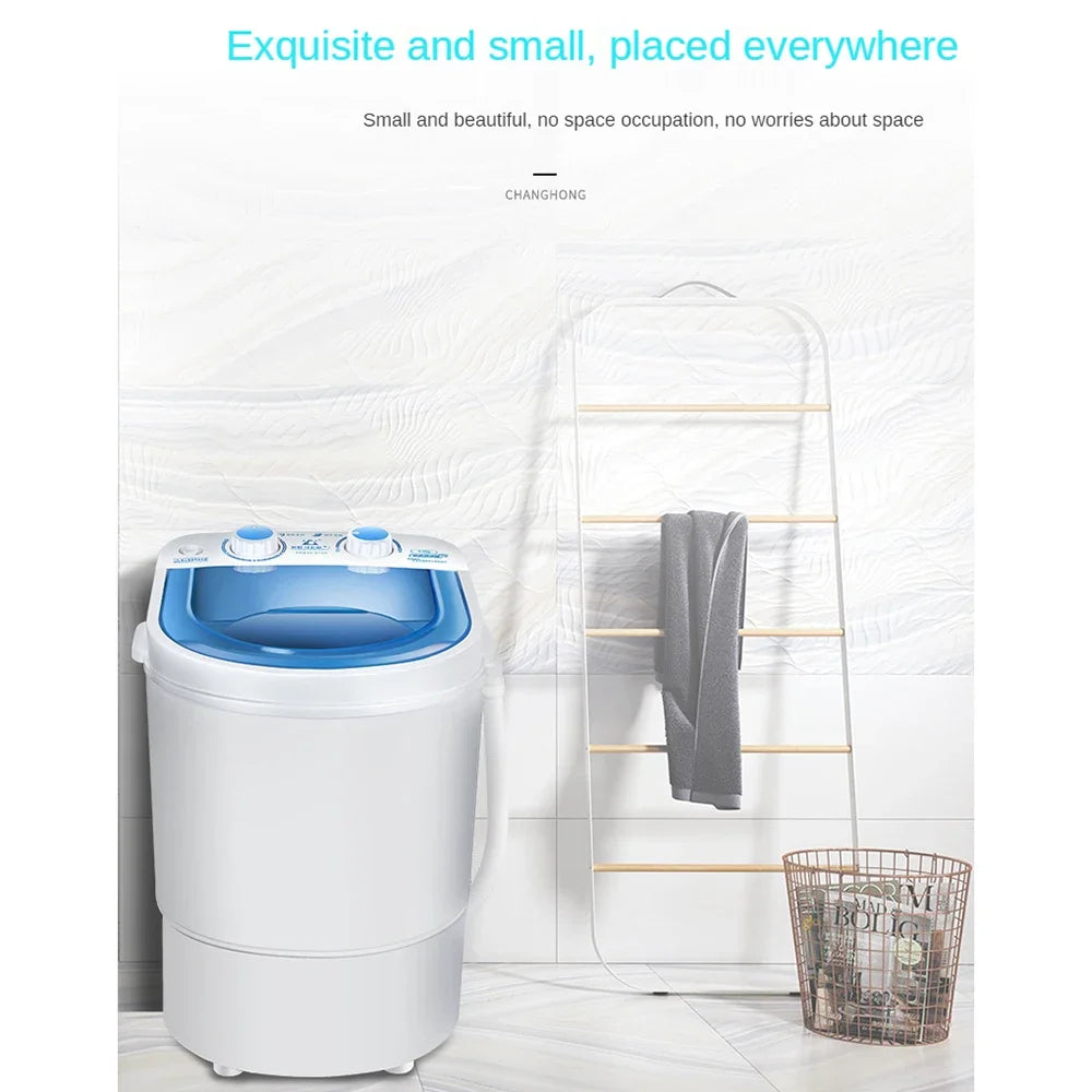 Portable Washing Machine, Household Semi-Automatic Mini Washer and Shoe Washing Machine Combo With Spin Cycle Basket, Drain Hose