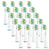 4/8/12/16/20PCS Floss Replaceable Electric Toothbrush Head Compatible with Oral-B White, Power, Clean, Kids, Soft, Black, Action