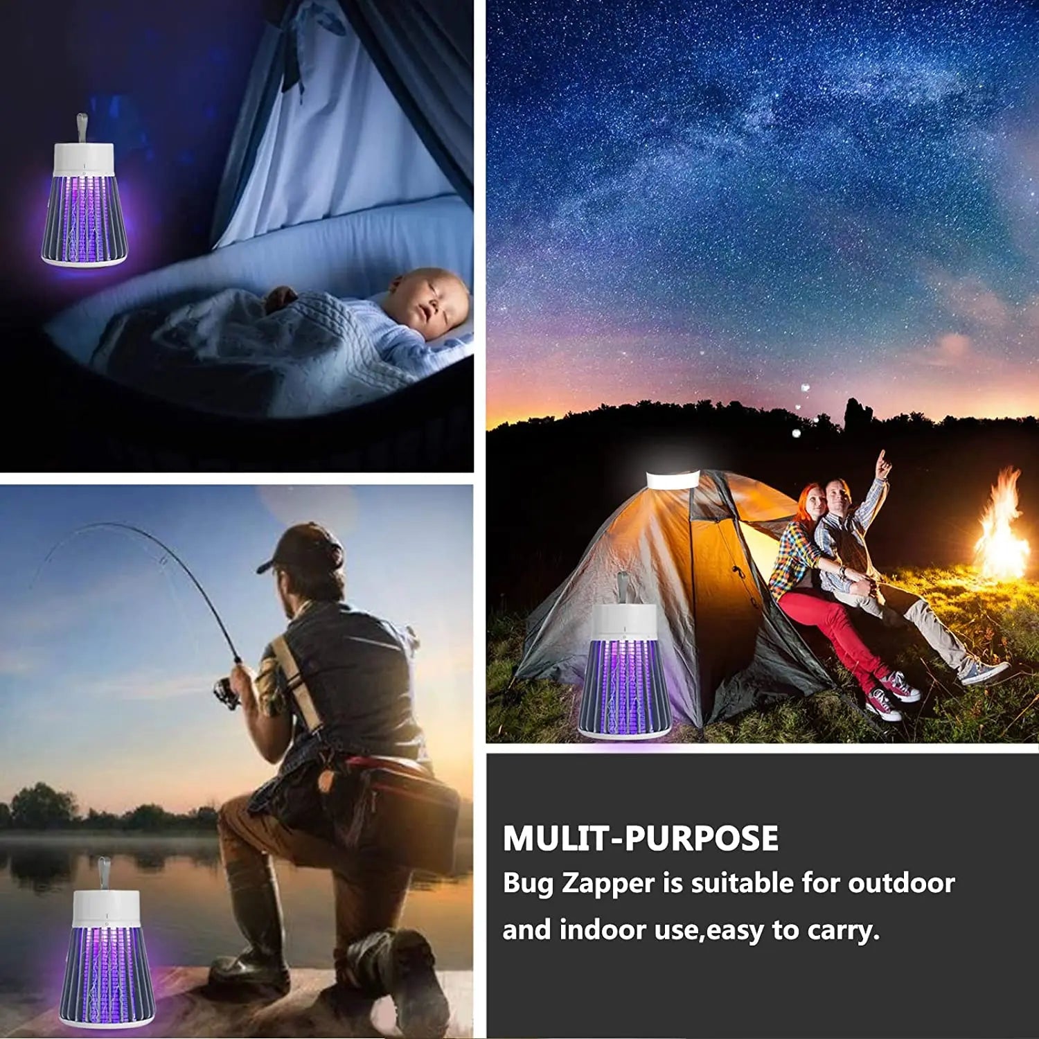 Electric Anti- Mosquito Lamp Insect Trap Chargeable Mosquito Repellent Rechargeable Killler Household Appliances Home