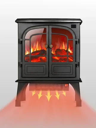 DeCarson simulation flame fireplace heater, European style heating stove, household stove, hot air, mechanical and electrical