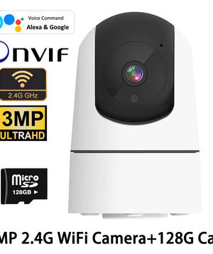 5MP Tuya WiFi Camera ONVIF Indoor Smart Home WiFi Security Auto Tracking Wireless WiFi Surveillance Camera Alexa Baby Monitor
