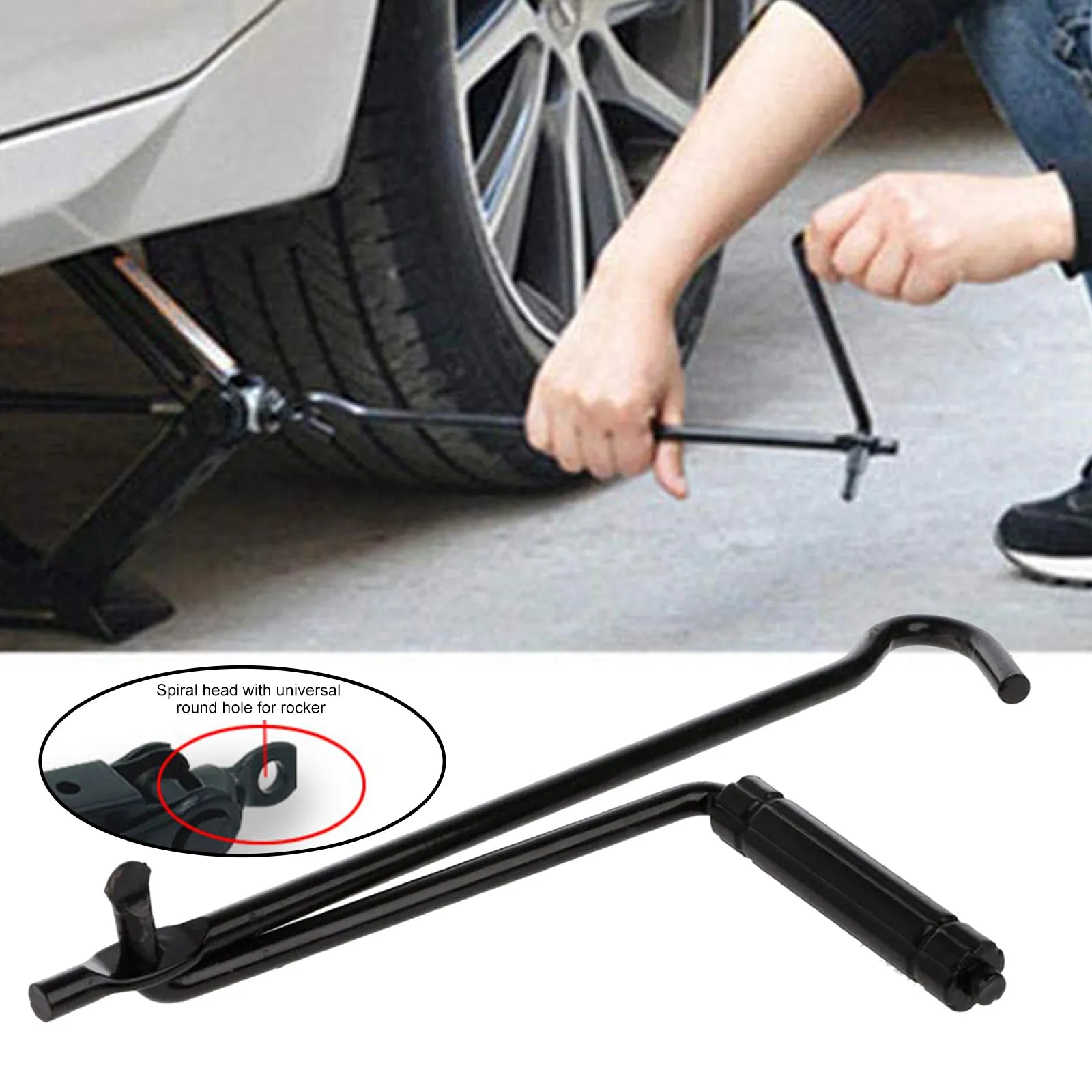 Foldable Car Hand Jack Rocker For Car Jack Folding Handle Scissor Jack Rocker General Jacks Helper Car Tools Repair Tool