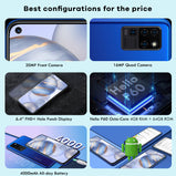 Oukitel C21 Phone Smartphone 4GB RAM 64GB ROM 6.39"HD+4000mAh Android 11 Mobile Phone MT6762D 16MP Camera 4G Cell Phone