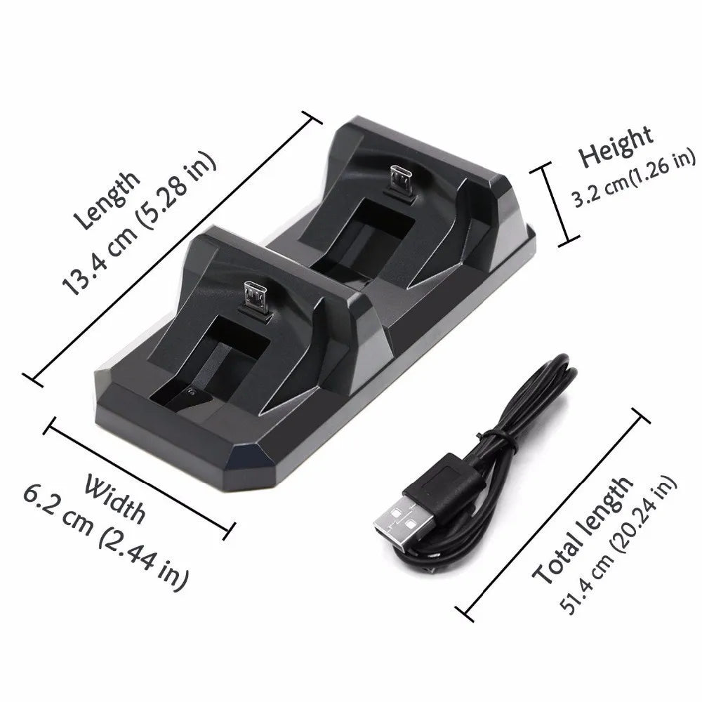 USB Dual Charge Dock For PS4 Controller Gaming Charging Stand Holder For Sony PlayStation 4 Wireless Gamepad Controle Charger