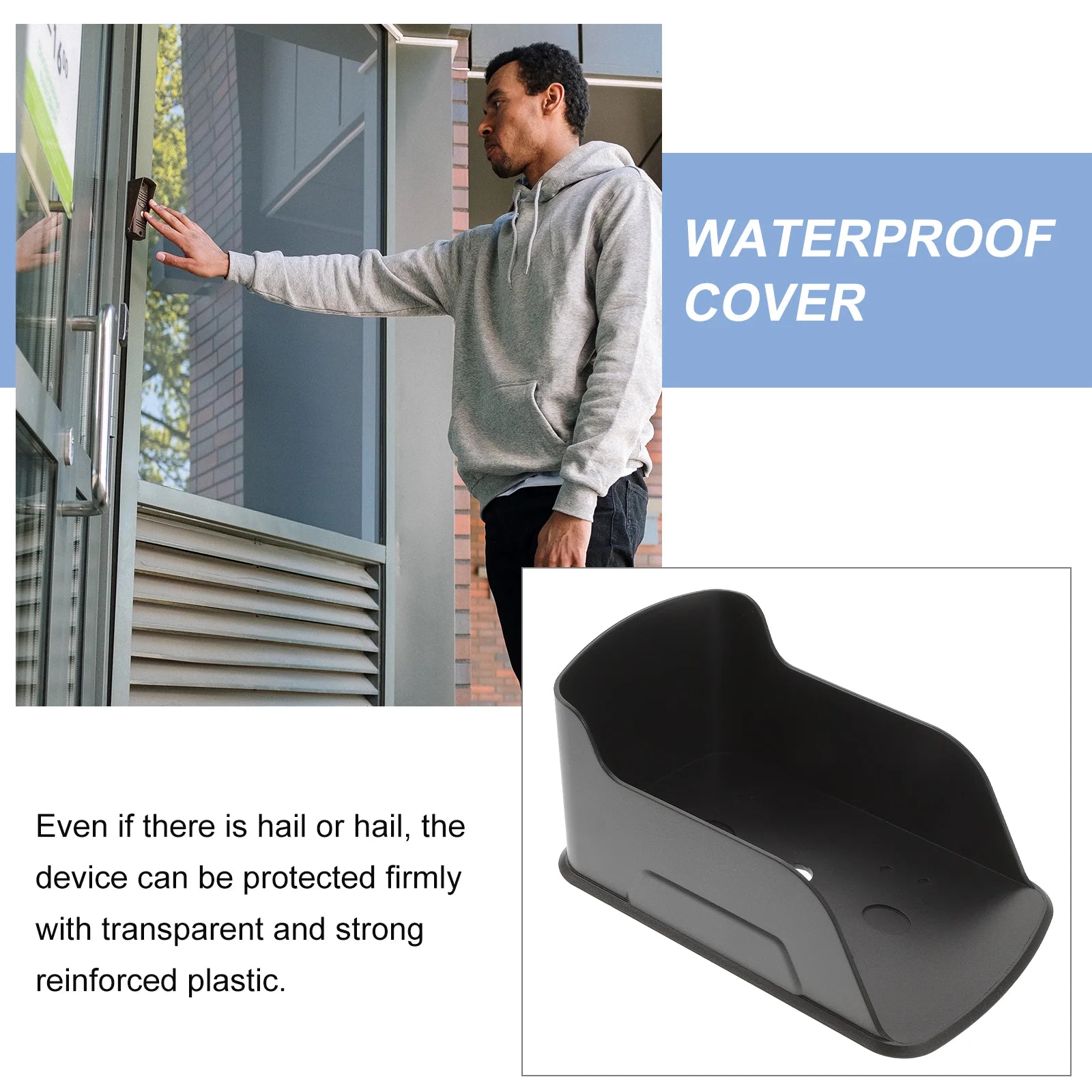 Doorbell Waterproof Cover Shell Attendance Machine Wireless Chime Rain Wired Rainproof Plastic Weatherproof Access Call