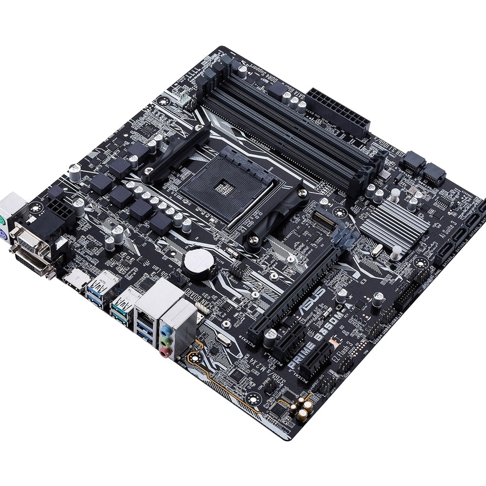 AM4 B350 motherboard ASUS PRIME B350M-A adopts AMD B350 chipset Socket AM4 4×DDR4 64GB PCI-E 3.0 2×M.2 Micro ATX