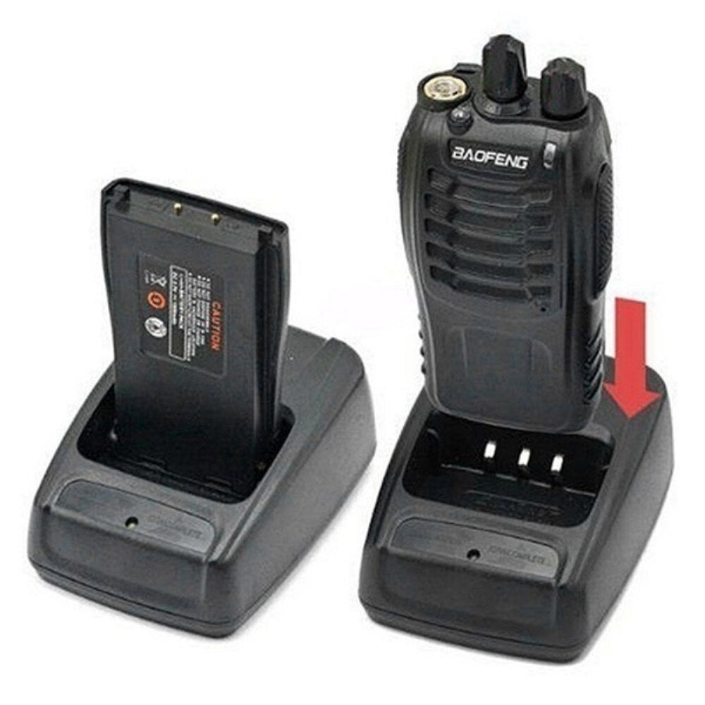 2PCS/1PCS 5KM Range Wireless Walkie-Talkie Talkie UHF 400-470MHz 5W Handheld Two-way Ham Radio(Desk Charge+BF888)  Voice Prompt