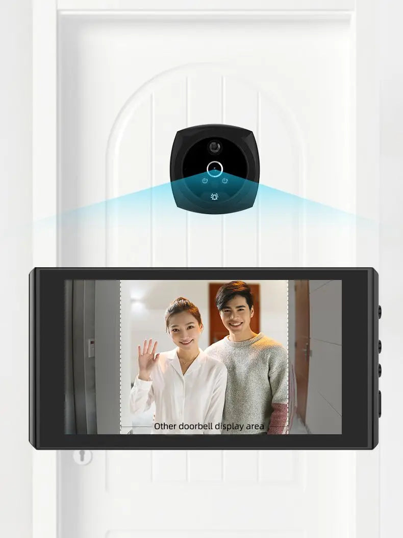 4.3Inch IPS Screen 2MP  135Degree Wide Angle HD Video Door Phone Visual Doorbell Peephole Viewer Door Camera