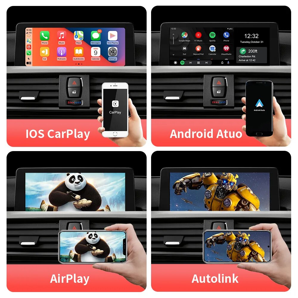 NAVISTART Wireless CarPlay Android Auto for BMW i8 I12 NBT System 2014-2018 Carplay Mirror Link AirPlay Support DVR Video Player