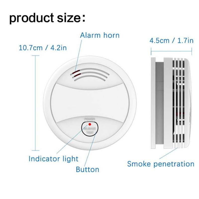 Tuya wifi smoke sensor smoke alarm Tuya smart connected smoke detector APP remote smoke detector carbon monoxide detector