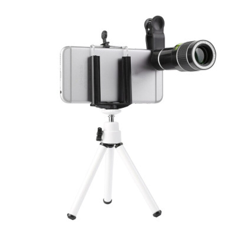 With Clip 20x Telescope Zoom Monocular Telescope Telephoto Lens Universal Telephoto Macro Camera Lenses With Tripod Optical