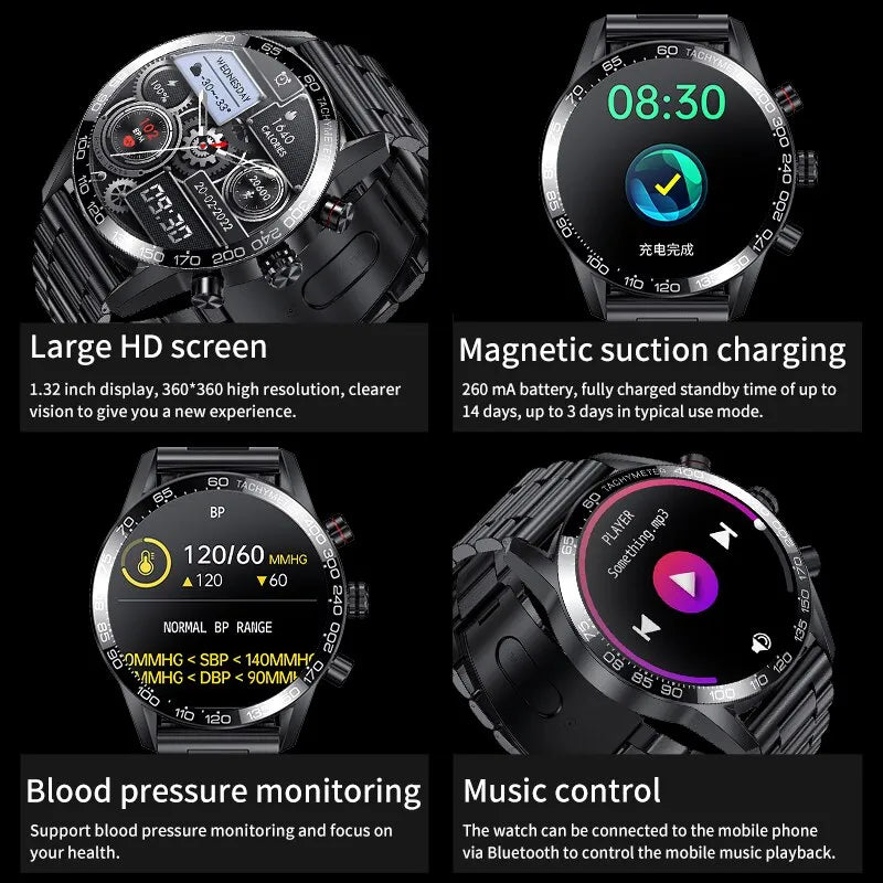 2023 LIGE Smart Watches For Men Smart Watch Bluetooth Call Smartwatch Fashion Business Clock New Smartband Man Fitness Tracker