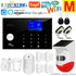 Wifi GSM Alarm System 433MHz Home Burglar Security Alarm Wireless Wired Detector RFID Touch Keyboard Temperature Humidity Alexa